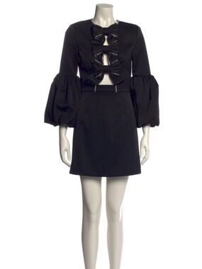 Rebecca Vallance Augustine Bow Front Mini Dress,crystal trim, 2, like new